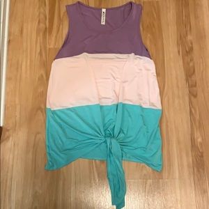 NWOT vanilla bay color block tank